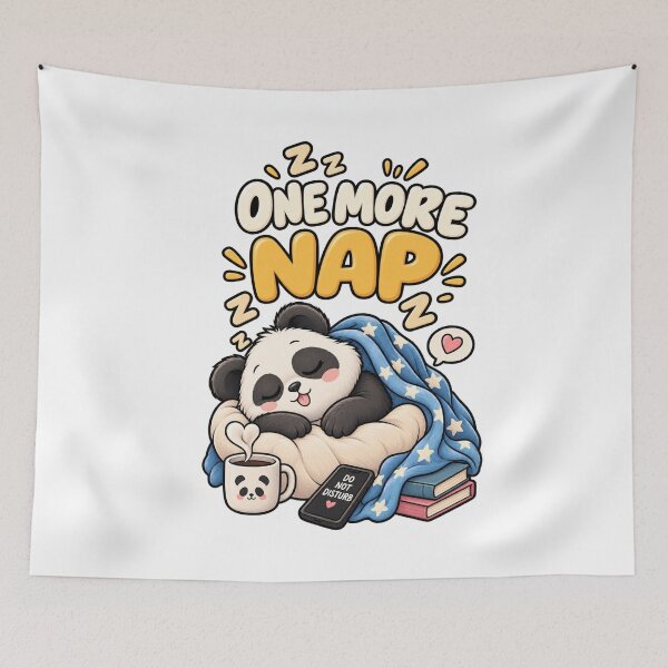 Item preview, One More Nap – Cute Sleepy Panda Cartoon Design designed and sold by Kiinaaa.