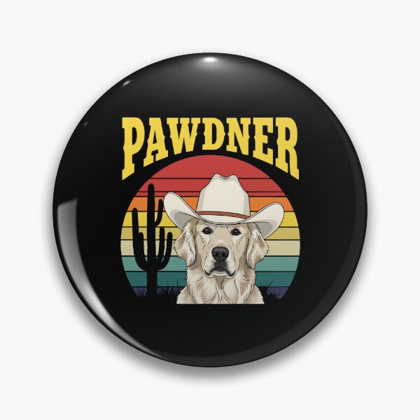 Item preview, Pawdner Golden Retriever Dog Lover Cowboy Western designed and sold by PopStars1993.