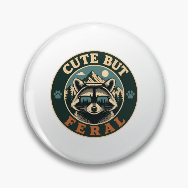 Item preview, Cute But Feral Raccoon Wild Animal Nature Outdoor designed and sold by HumansStuck12.