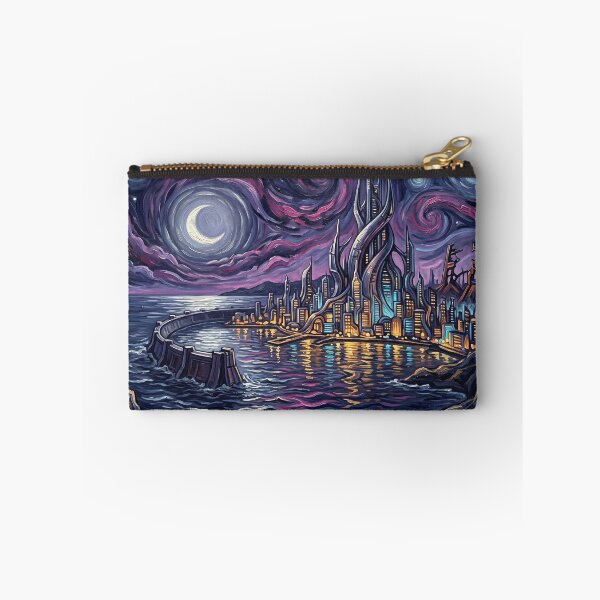 Item preview, Genosha Starry Night Sci Fi Landscape designed and sold by Bad-Decisions-Designs.