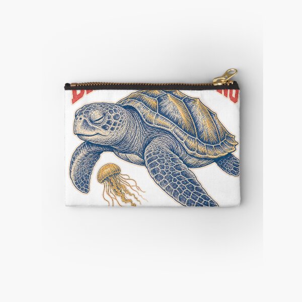 Item preview, Drifting Along Vintage Sea Turtle Woodcut Print T-Shirt Design designed and sold by KIDEnia.
