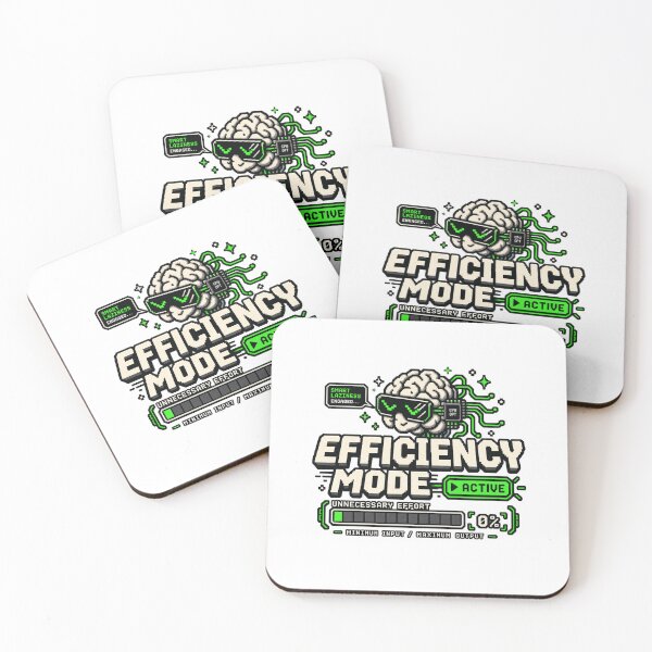 Item preview, Smart Laziness – Efficiency Mode Active Pixel Humor designed and sold by Mad Factory Designs.