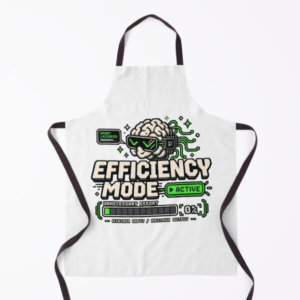 Item preview, Smart Laziness – Efficiency Mode Active Pixel Humor designed and sold by Mad Factory Designs.