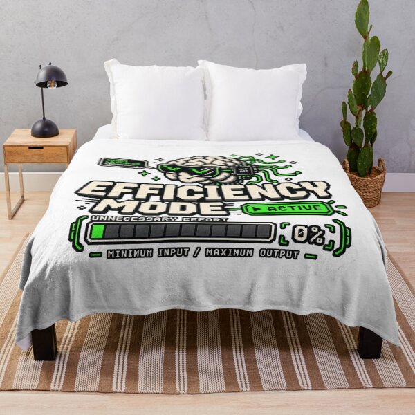Item preview, Smart Laziness – Efficiency Mode Active Pixel Humor designed and sold by Mad Factory Designs.