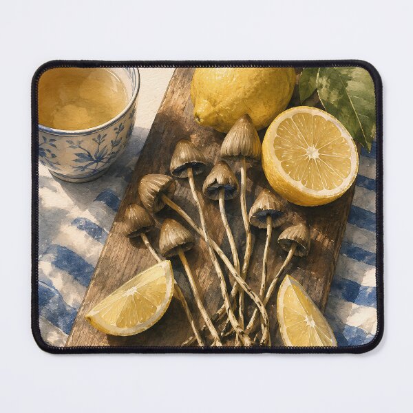 Item preview, Lemon Tek – Psychedelic Mushroom Still Life designed and sold by UndergroundRavers.