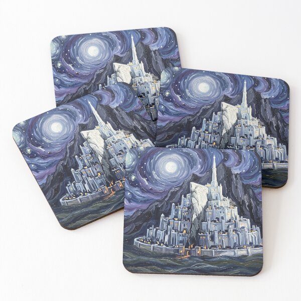 Item preview, Gondor Starry Night Fantasy Landscape designed and sold by Bad-Decisions-Designs.
