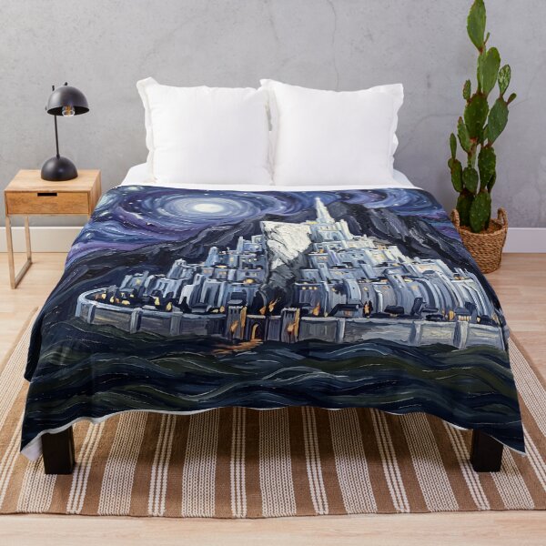 Item preview, Gondor Starry Night Fantasy Landscape designed and sold by Bad-Decisions-Designs.