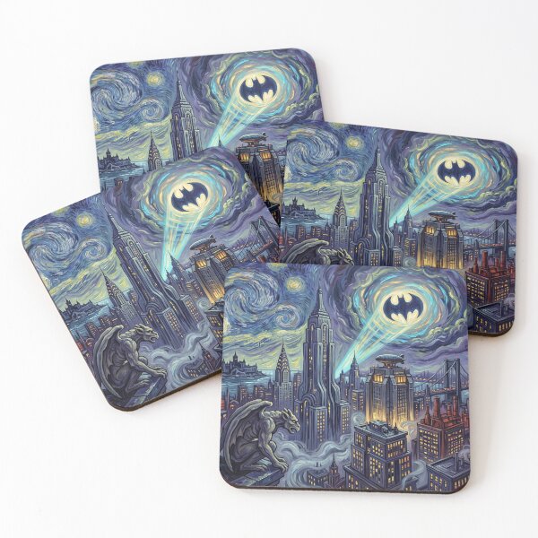 Item preview, Gotham City Starry Night Comic Landscape designed and sold by Bad-Decisions-Designs.