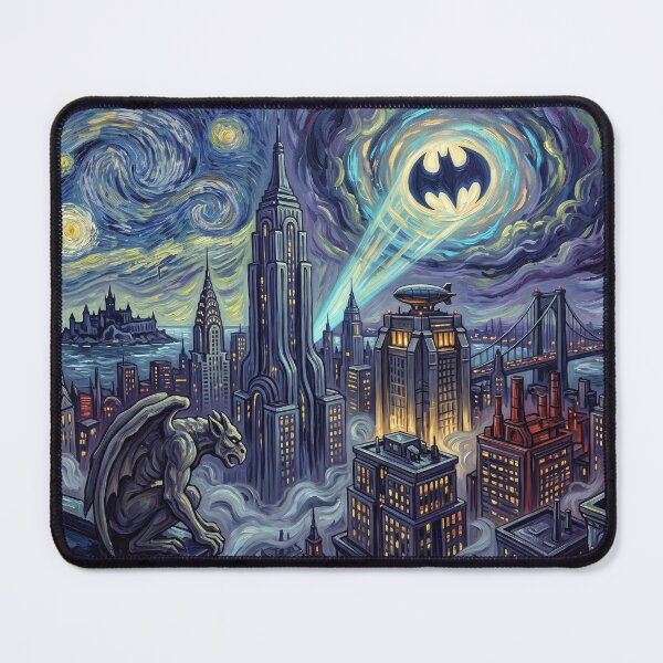 Item preview, Gotham City Starry Night Comic Landscape designed and sold by Bad-Decisions-Designs.