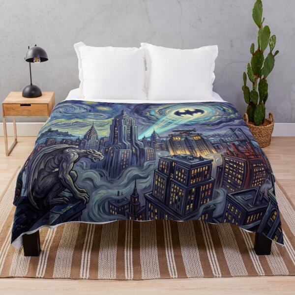 Item preview, Gotham City Starry Night Comic Landscape designed and sold by Bad-Decisions-Designs.