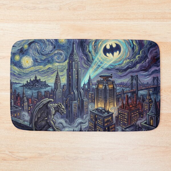 Item preview, Gotham City Starry Night Comic Landscape designed and sold by Bad-Decisions-Designs.