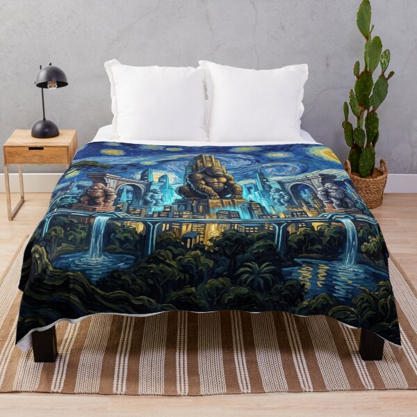 Item preview, Gorilla City Starry Night Comic Landscape designed and sold by Bad-Decisions-Designs.