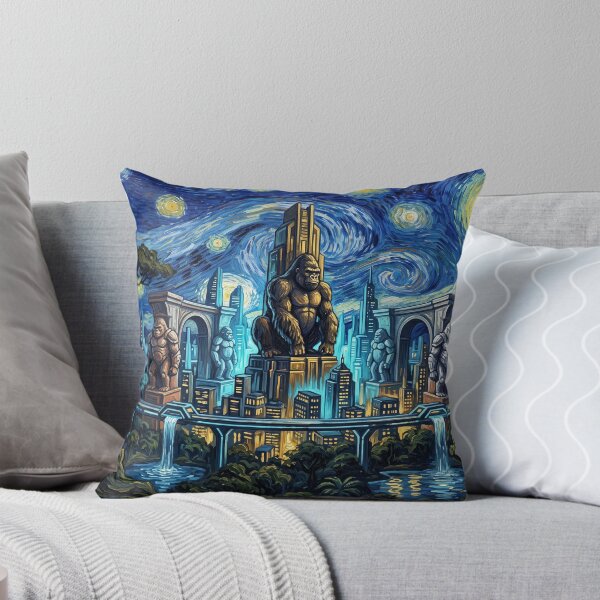Item preview, Gorilla City Starry Night Comic Landscape designed and sold by Bad-Decisions-Designs.