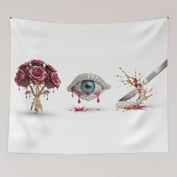 Item preview, Flesh Ruby Roses & Black Opal Eye Jewelry Wrap designed and sold by elglotonmusical.