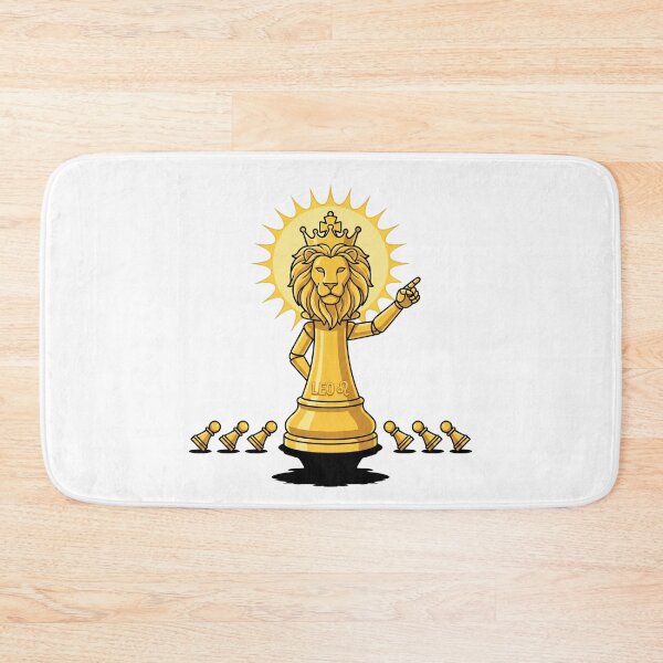 Item preview, Leo Zodiac King Lion Chess Piece with Sun Halo designed and sold by Rare By Hero.