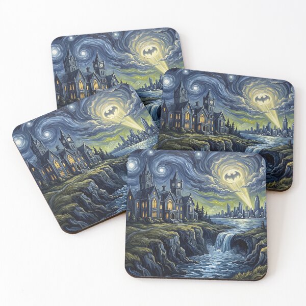 Item preview, Wayne Manor Starry Night Comic Landscape designed and sold by Bad-Decisions-Designs.