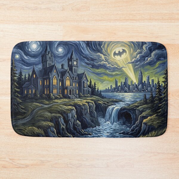Item preview, Wayne Manor Starry Night Comic Landscape designed and sold by Bad-Decisions-Designs.