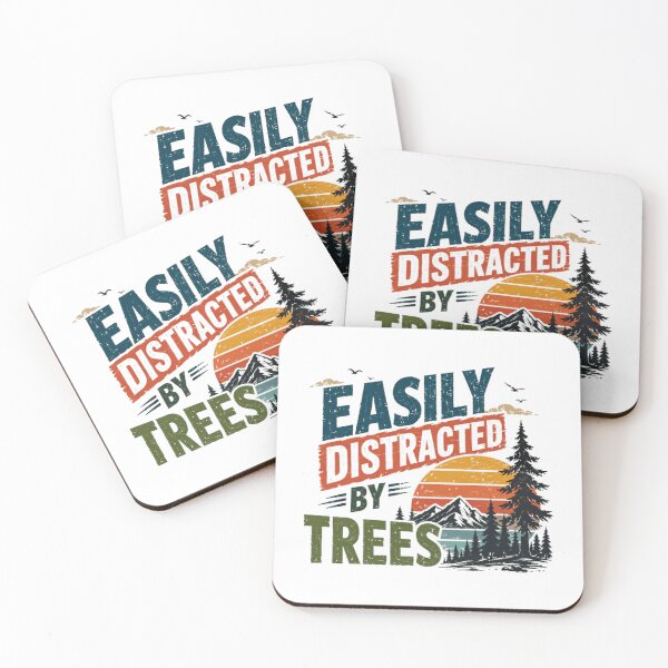 Item preview, Easily Distracted By Trees Nature Lover Outdoor Explorer Hiking Camping designed and sold by RetroMini2026.