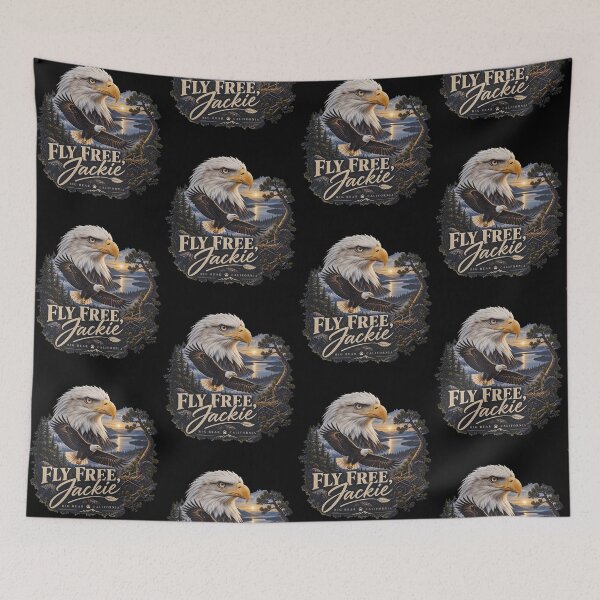 Item preview, Fly Free Jackie And Shadow Bald Eagle Memorial designed and sold by Glow-Paw-Studio.