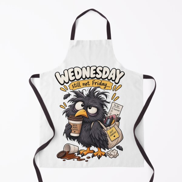 Item preview, Wednesday... Still Not Friday – Funny Tired Crow Cartoon Design designed and sold by Kiinaaa.