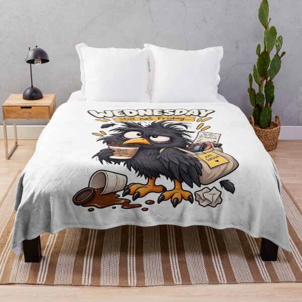 Item preview, Wednesday... Still Not Friday – Funny Tired Crow Cartoon Design designed and sold by Kiinaaa.