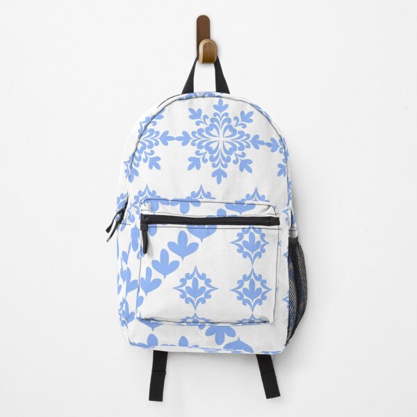 Item preview, Baby Blue Ornamental Floral Tile Pattern with Geometric Diamond Composition designed and sold by Ei-Ei.