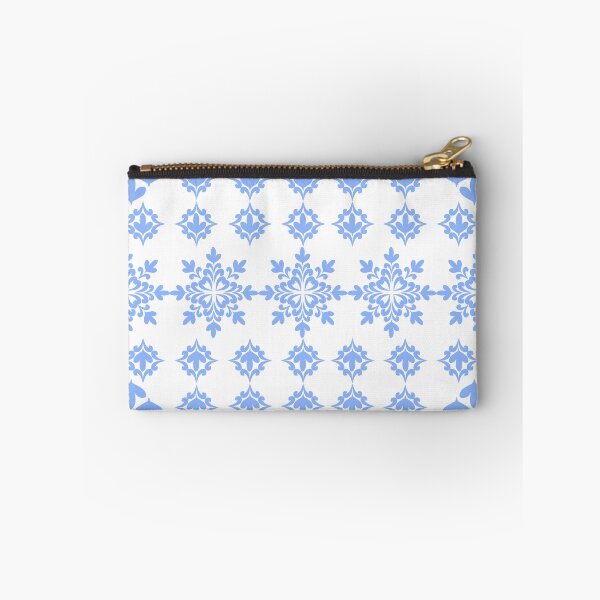 Item preview, Baby Blue Ornamental Floral Tile Pattern with Geometric Diamond Composition designed and sold by Ei-Ei.