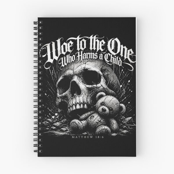 Item preview, Woe To Those Who Harm A Child Skull Tee designed and sold by PureGritFaith.