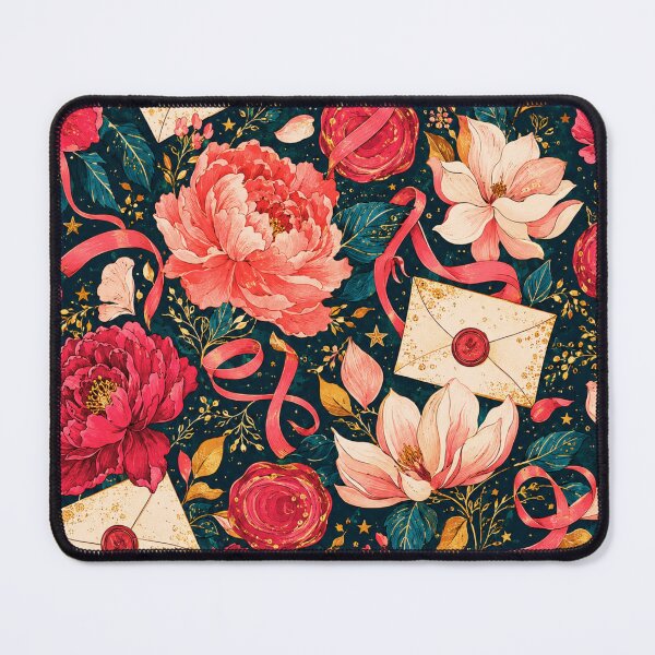 Item preview, Vintage Love Letter Floral Ribbon Seamless Pattern designed and sold by Suha Design Studio.