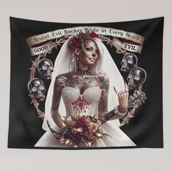 Item preview, Brutal Evil Rocker Bride Guitar designed and sold by Voodoo Store Paranormal Collections.