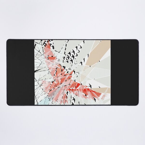 Item preview, A Flock of black Swallows and a Large Red Bird. designed and sold by DSoriaDesign.