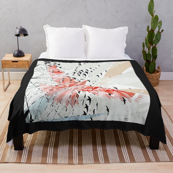 Item preview, A Flock of black Swallows and a Large Red Bird. designed and sold by DSoriaDesign.