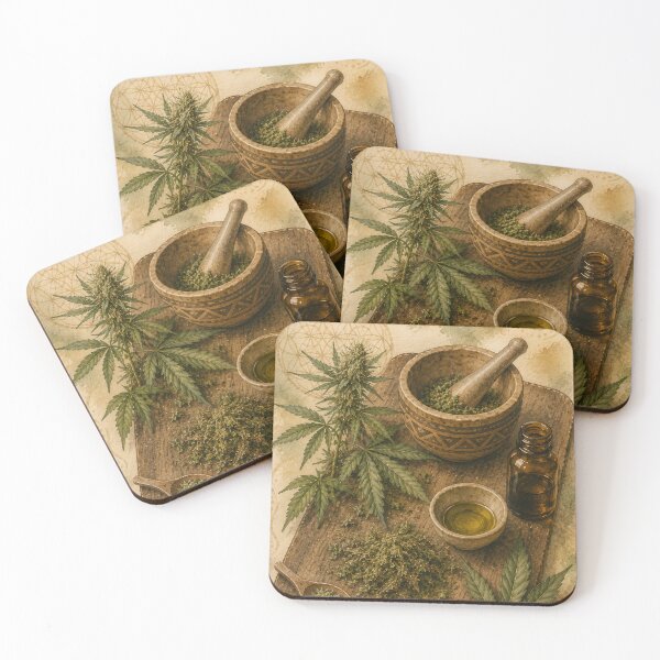 Item preview, CBD Oil – Botanical Cannabis Apothecary Art designed and sold by UndergroundRavers.