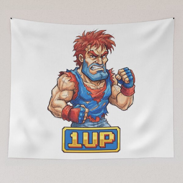 Item preview, Retro Pixel Fighter 1UP Arcade Gamer  designed and sold by jhgjykuo.