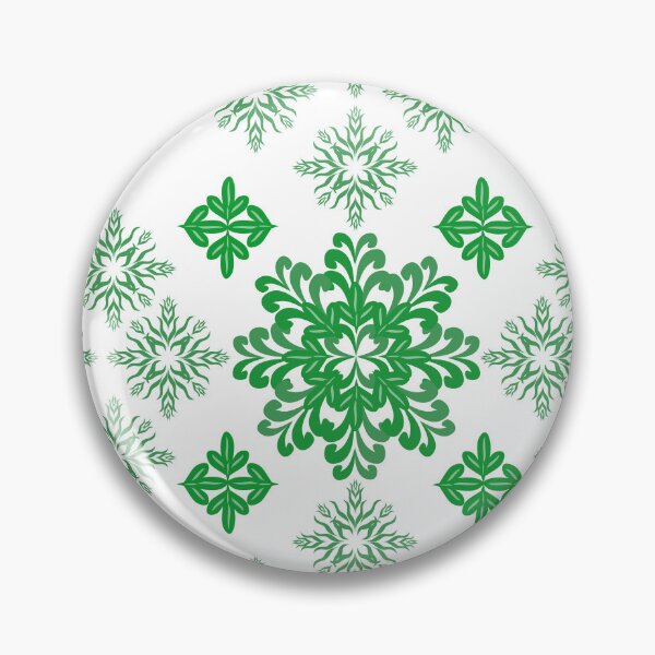 Item preview, Green Botanical Ornamental Pattern with Geometric Floral Motifs and Decorative Border Elements designed and sold by Ei-Ei.