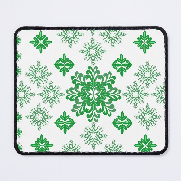 Item preview, Green Botanical Ornamental Pattern with Geometric Floral Motifs and Decorative Border Elements designed and sold by Ei-Ei.