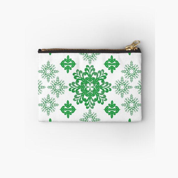 Item preview, Green Botanical Ornamental Pattern with Geometric Floral Motifs and Decorative Border Elements designed and sold by Ei-Ei.