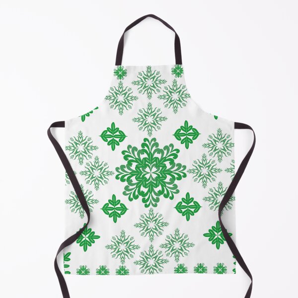 Item preview, Green Botanical Ornamental Pattern with Geometric Floral Motifs and Decorative Border Elements designed and sold by Ei-Ei.
