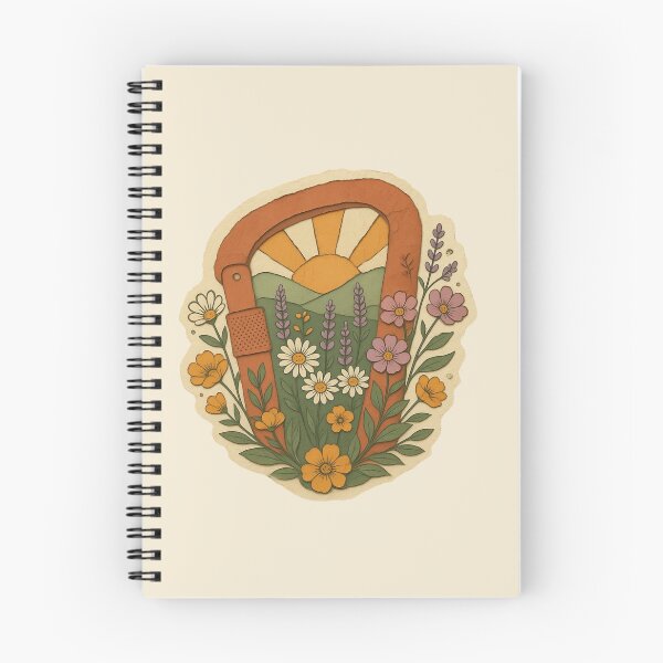 Item preview, Vintage Carabiner With Wildflowers And Sunset designed and sold by ITCHAWAWAA.