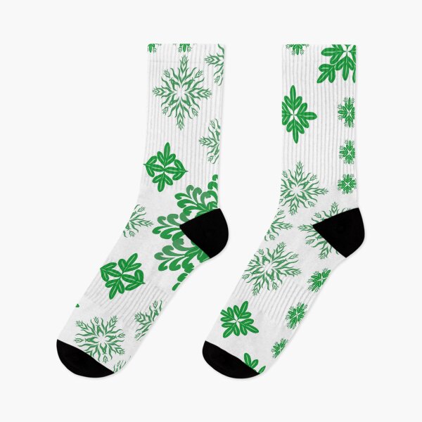 Item preview, Green Botanical Ornamental Pattern with Geometric Floral Motifs and Decorative Border Elements designed and sold by Ei-Ei.