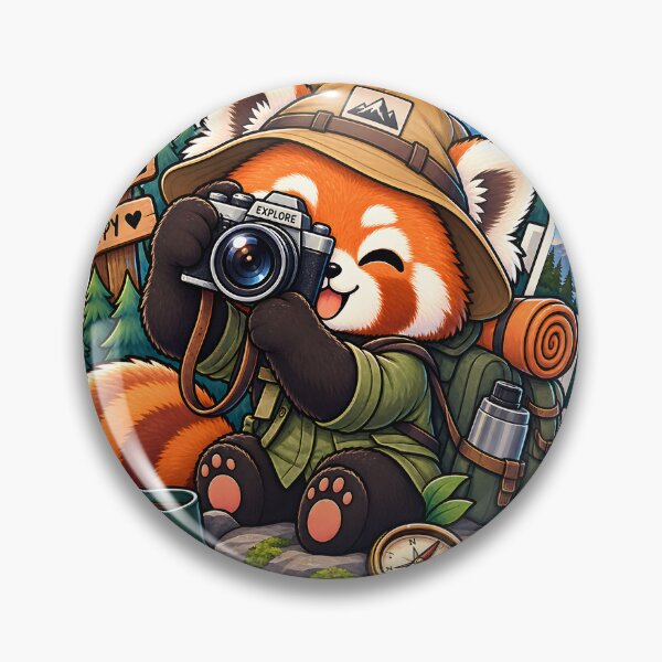 Item preview, Red Panda Photographer Sticker | Capture the Adventure | Cute Travel Photography Sticker | Explorer Gift designed and sold by GenZStickerHub1.