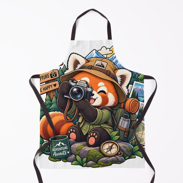 Item preview, Red Panda Photographer Sticker | Capture the Adventure | Cute Travel Photography Sticker | Explorer Gift designed and sold by GenZStickerHub1.