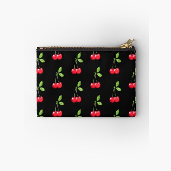 Item preview, Two Fresh Red Cherries With Green Leaves designed and sold by darksteel101.