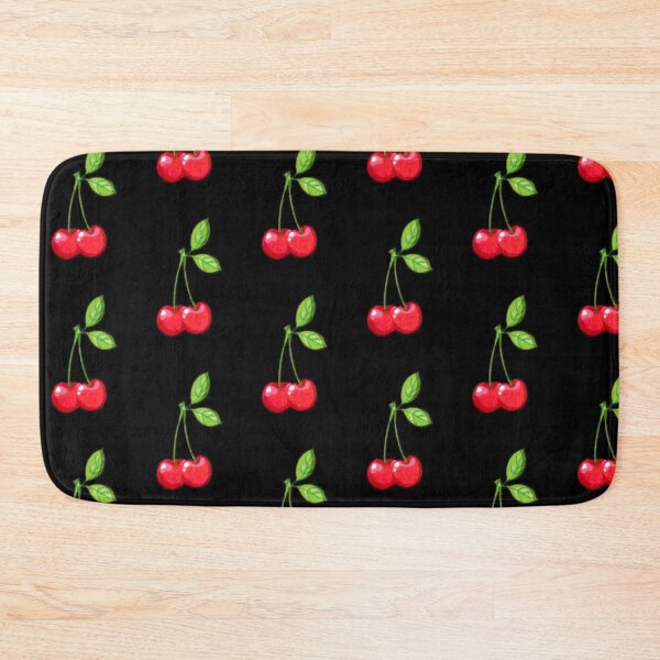 Item preview, Two Fresh Red Cherries With Green Leaves designed and sold by darksteel101.