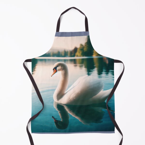 Item preview, White Swan on Tranquil Lake, Serene Nature Wall Art designed and sold by NarjaShop.