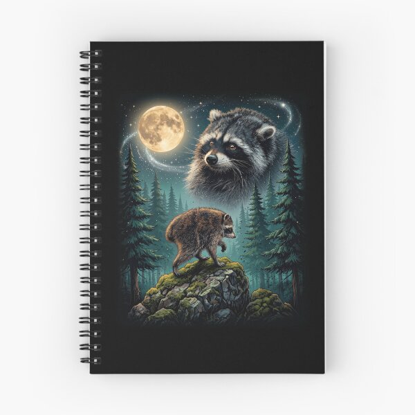 Item preview, Midnight Jimothy Raccoon Under the Moon Woodland Wildlife Nature Design designed and sold by ViniBall.