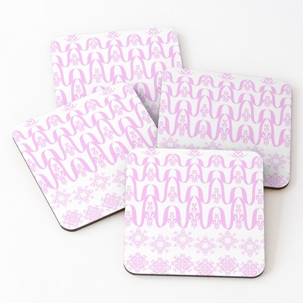Item preview, Pastel Pink Decorative Lace Border and Damask Floral Pattern Collection designed and sold by Ei-Ei.