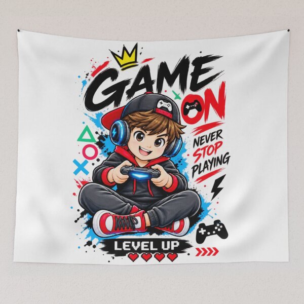 Item preview, game on never stop playing  designed and sold by everyone cloth house.