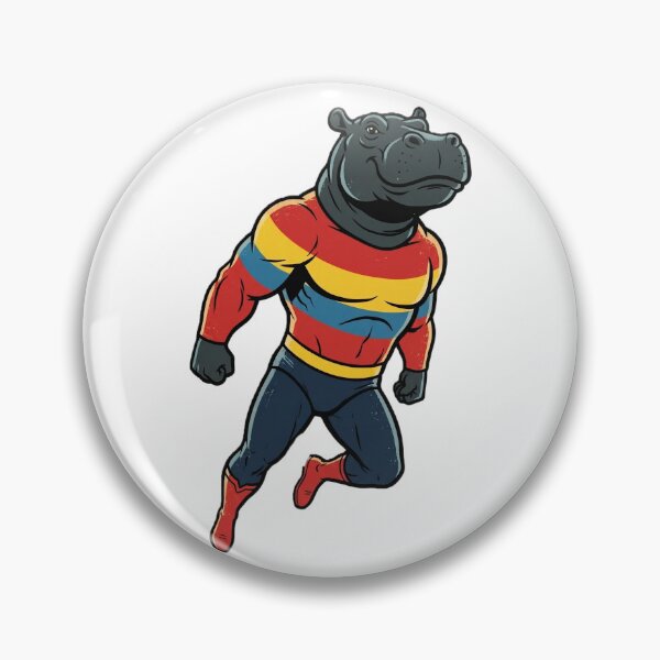 Item preview, Retro Hippo Superhero Vintage Comic designed and sold by HeavenRoad.