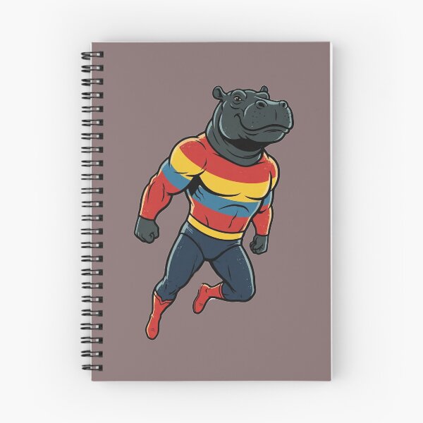 Item preview, Retro Hippo Superhero Vintage Comic designed and sold by HeavenRoad.